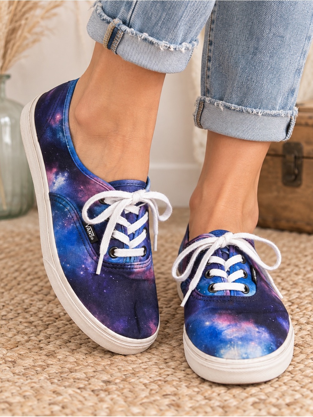 Vans Women's Galaxy Canvas Sneaker - Blue & Black